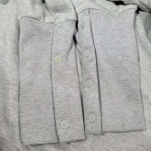 Nike Yoga‎ Women's Dri-Fit Gray Cropped Hoodie Sweatshirt Training XL thumbnail 12