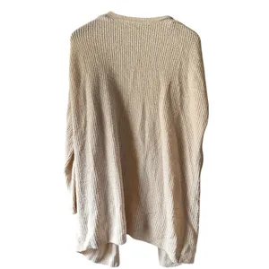 Oversized Knit Cardigan American Eagle Beige Sweater With Pockets thumbnail 2