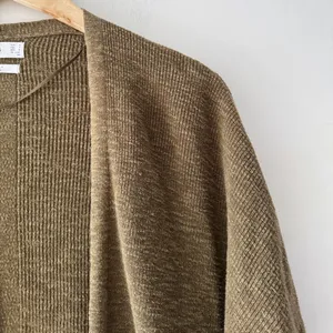 Mango‎ Linen Moss Green Open Cardigan thumbnail 2