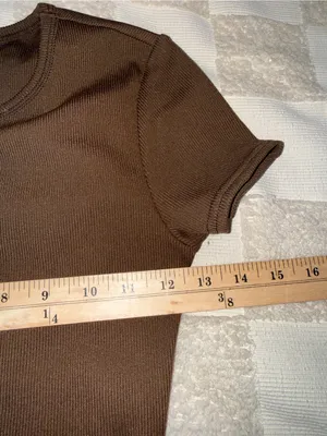 NWOT Alo Yoga Wellness Rib Tee Dress Espresso Size XS thumbnail 2