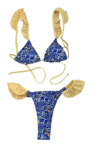 Strawberry Milk Mob Cora Bikini Set Blue Size L thumbnail 4