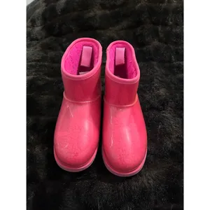 Ugg Youth 5 Women'S 7 Mini Clear Taffy Pink Ankle Shearling Lined Boots thumbnail 2