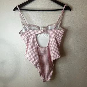 Solid & Striped Gingham High Leg Cheeky Balconette One piece Swimsuit NEW MEDIUM thumbnail 5