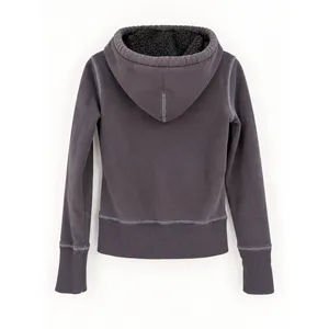 Aerie Hoodie Women M Purple Sherpa Lined Henley Pullover Y2K 2006 Vintage thumbnail 2