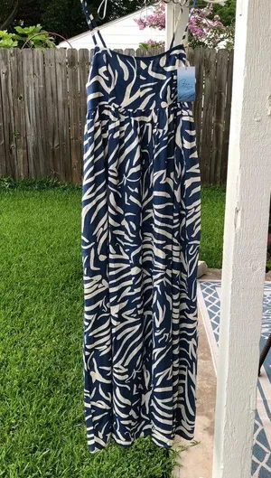 Japna NEW Goa Beachwear Tiger Print Maxi Dress S thumbnail 1