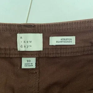 NWOT A New Day women’s chocolate brown‎ stretch khaki deep pocket pants size 10 thumbnail 5