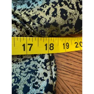 Shop The Mint‎ Gold Leopard Metallic Tiered Babydoll Mini Dress M MJD123-SLING thumbnail 3