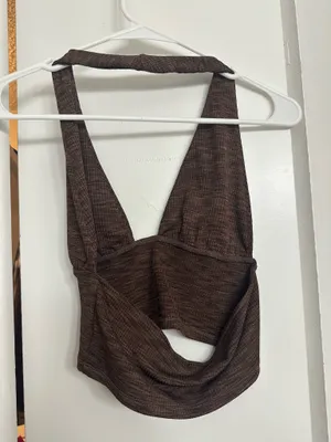 H&M Brown Halterneck Top thumbnail 4