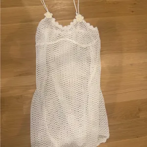 SHEIN White Crochet Knit Mini Coverup Dress thumbnail 2