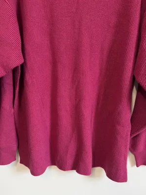 Free People Softly Structured Tunic Sweater in Berry Crush Size Medium Oversized thumbnail 5