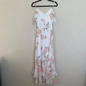 Lulu's Take You There Ivory Floral Print Maxi Dress size XS‎ thumbnail 6