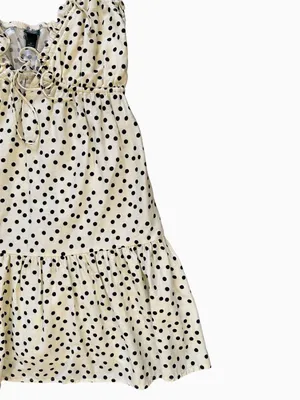 Wild fable Triangle Babydoll Slip Mini Dress Ivory Polka Dots Size XS thumbnail 10