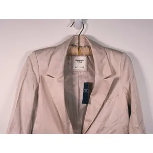 Abercrombie & Fitch Womens Slim Blazer XS Tan Tailored Old Money Academia Career thumbnail 6