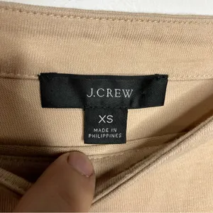 J. Crew tan‎ striped top long sleeve boat neck size XS thumbnail 4
