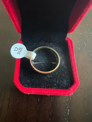 Men’s 10k Gold Plated 4mm Band Size 12 thumbnail 3