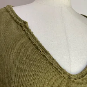 We The Free Come Get It V Neck‎ Cotton Blend Top Adventurer Green Boho M thumbnail 9