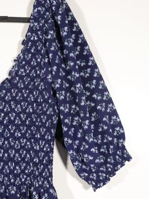 NWOT Hill House Navy Crepe Louisa Dress Size Xl in Shade Posy Navy thumbnail 10