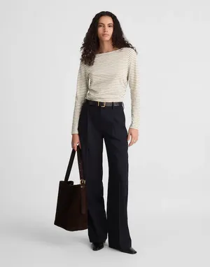 Madewell Striped Ruched Long Sleeve Tee thumbnail 4