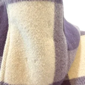 United Colors of Benetton Hooded Wool Coat Purple Plaid Women’s 38 thumbnail 6