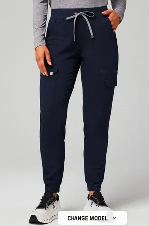 Fabletics Method 2-Pocket Top and Evoke Cargo Jogger in Navy thumbnail 3
