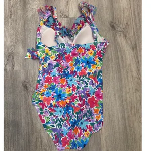 Tommy‎ Bahama Watercolor Floral Wrap One-Piece Swimsuit Ruffle One Size 10 thumbnail 4