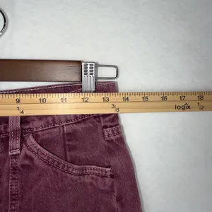 BDG Cargo Jeans Womens 26 100% cotton Plum Purple High Rise Straight Leg Denim thumbnail 2