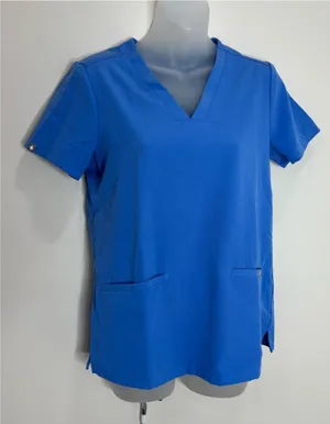 Figs Women’s V-Neck Scrub Top Blue shirt size XS thumbnail 1