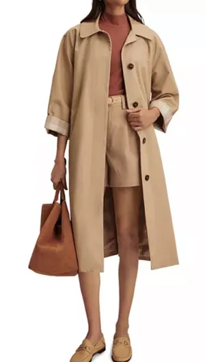 NWT Varley Robyn Oversized Car cotton twill Coat A line shape size xxs thumbnail 1