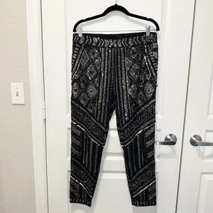 Calypso St. Barth Sequin Embellished Silk Jogger Pants thumbnail 2