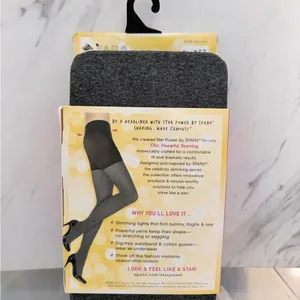 Star Power by SPANX Center Stage Shaping Tights Heathered Size A New thumbnail 4