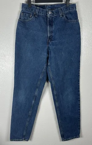 Vintage Levis 550 Jeans Womens 12Long Relaxed‎ Fit Tapered Leg Medium Wash Y2K thumbnail 1