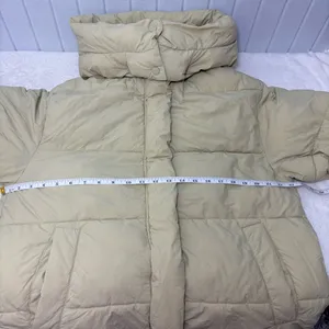 Zara Light Beige Puffer‎ Jacket Full Zip Water Repellent Oversize Size M thumbnail 11