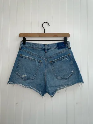 ABERCROMBIE & FITCH The Mom Short High Rise Distressed Denim Size 2 | 26 thumbnail 3