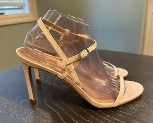 Sam Edelman white strappy sandals 4” heels size 10 NWT thumbnail 1