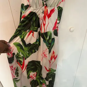 Tropical Floral Maxi Dress Green Size XL thumbnail 7