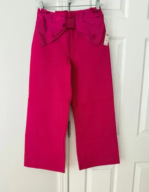 Anthropologie Maeve The Colette Bow-Waist Crop Wide-Leg Pants, Size 26 thumbnail 7