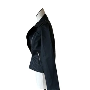 NWOT Steve Madden Jacket Faux Vegan Leather Moto Biker Black XS thumbnail 6