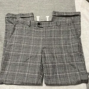 NWT Banana Republic Brooke Gray Plaid Wool Pants Minimalist Career Preppy Office thumbnail 4