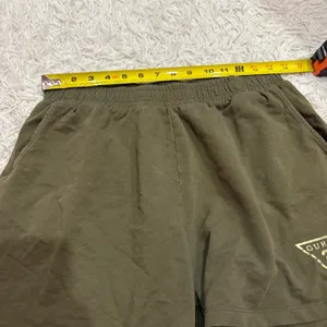 Guess Fleece Pull‎ On Logo Shorts Olive green gold size large thumbnail 7