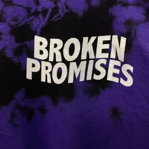 Broken Promises Checkered Pattern Tie Dye Long Sleeve L  thumbnail 2