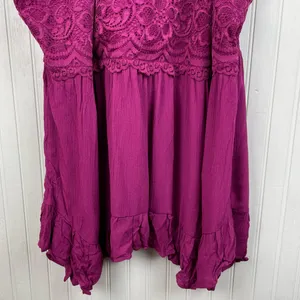 NEW Torrid Babydoll Gauze With Lace Halter Neck Tank Purple Women's Size 2X thumbnail 6