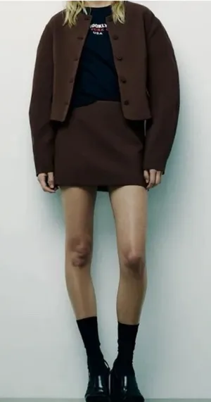 ZARA Brown Mini Skirt thumbnail 2