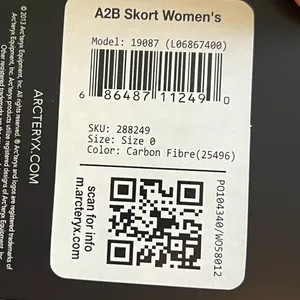 NWT Arc'teryx A2B Skort Denim Look City Life/Bike Commuter Line Size 0 thumbnail 3