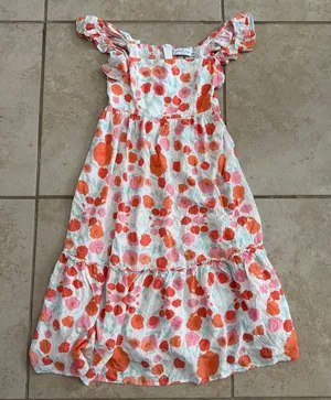 Petal & Pup ruffled midi summer dress size 6 thumbnail 1