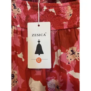 New Pink Floral Cross Neck Halter Open Back Printed Summer Maxi Dress Size XL thumbnail 9