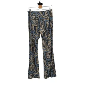 Free People Paradise Printed Linen Blend Pants Blue Combo Size‎ Small thumbnail 8