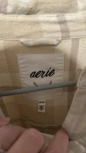 Aerie Oversized Flannel Shacket thumbnail 2