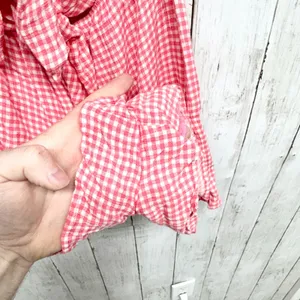 Luca + Grae Romper Women Cottage Small Red Gingham‎ Plaid Tie Front Sleeveless thumbnail 2