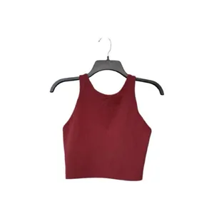 Athleta Conscious Crop Tank Top Size Medium Burgundy Powervita Yoga Athleisure thumbnail 2