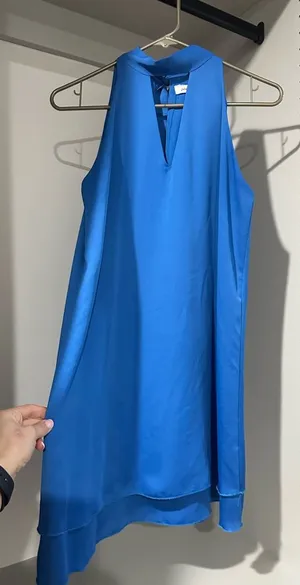 Elegant Blue Sleeveless Dress Boutique thumbnail 1